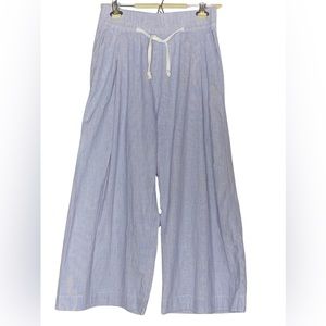 Humanoid Linen Blend Wide Leg Crop Pants